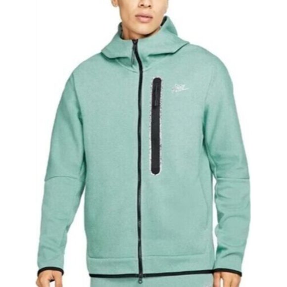 Nike Sportswear Tech Fleece Full Zip Green Jacket DR9150-361 Men's Sizes S - XL - Picture 1 of 7